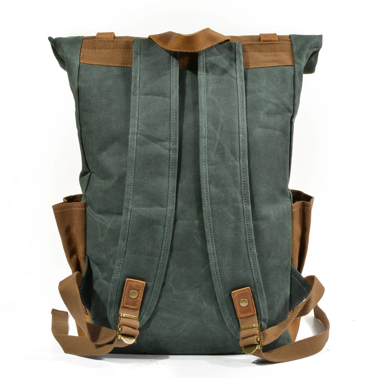 Herr Ryggsäck Canvas Robust Läder 3