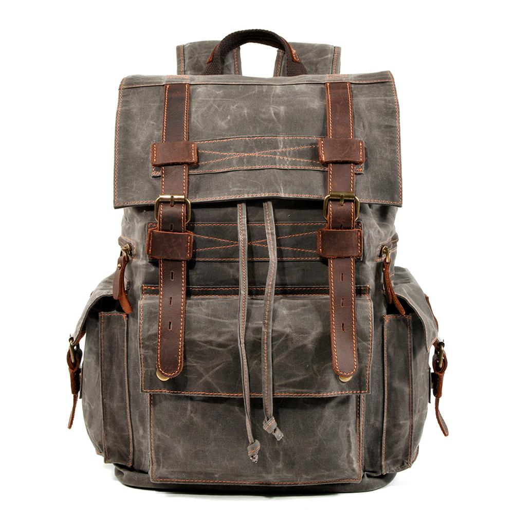 Variant image for Unisex Ryggsäck Vaxad Bomull Praktisk Stilren-1