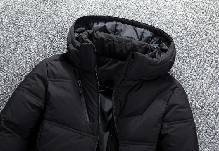 Herr Vinterjacka Avtagbar Huva Polyester Extra Varm Slitstark 2