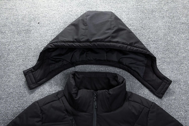 Herr Vinterjacka Avtagbar Huva Polyester Extra Varm Slitstark 3