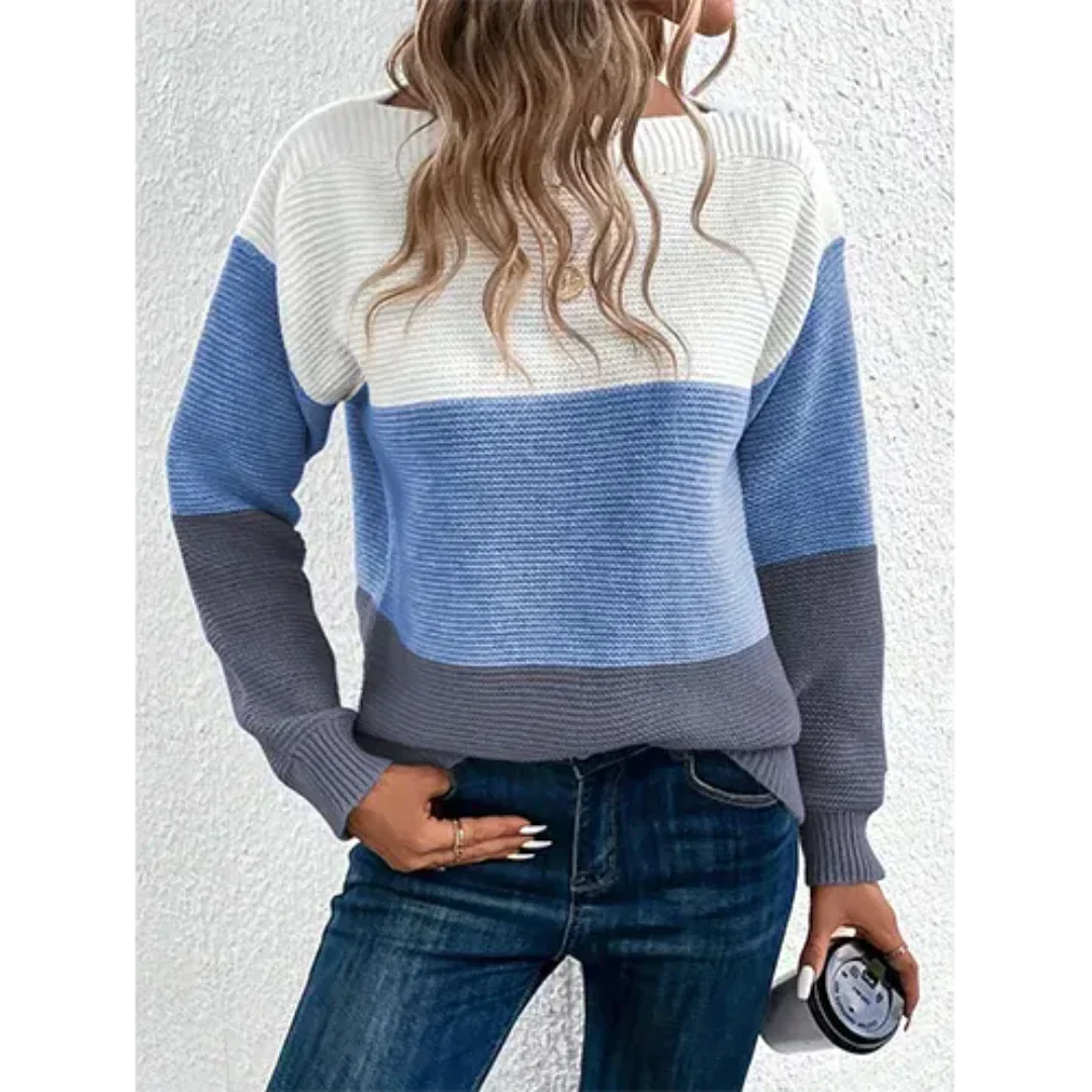 Kvinnors Mönstrad Vintertröja i Högkvalitativt Stickmaterial – Färgglad och Bekväm för Kalla Dagar 5