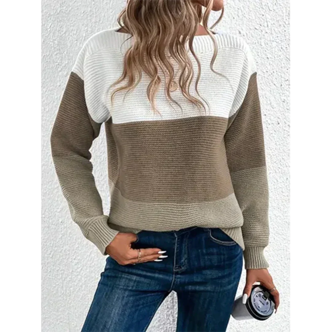 Kvinnors Mönstrad Vintertröja i Högkvalitativt Stickmaterial – Färgglad och Bekväm för Kalla Dagar 10