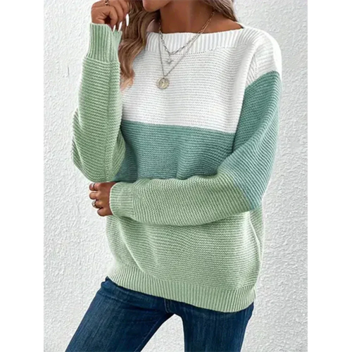 Kvinnors Mönstrad Vintertröja i Högkvalitativt Stickmaterial – Färgglad och Bekväm för Kalla Dagar 1