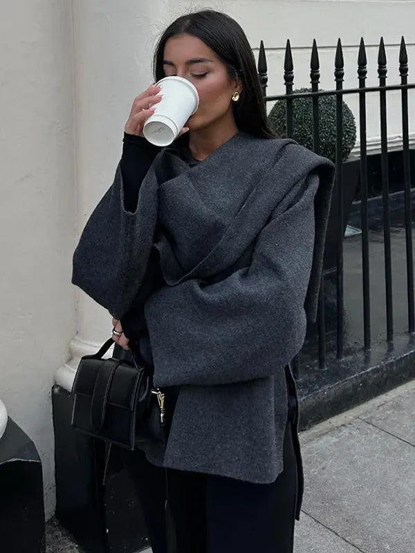 Dam Kappa Asymmetrisk Design Polyester Elegant Passform-6