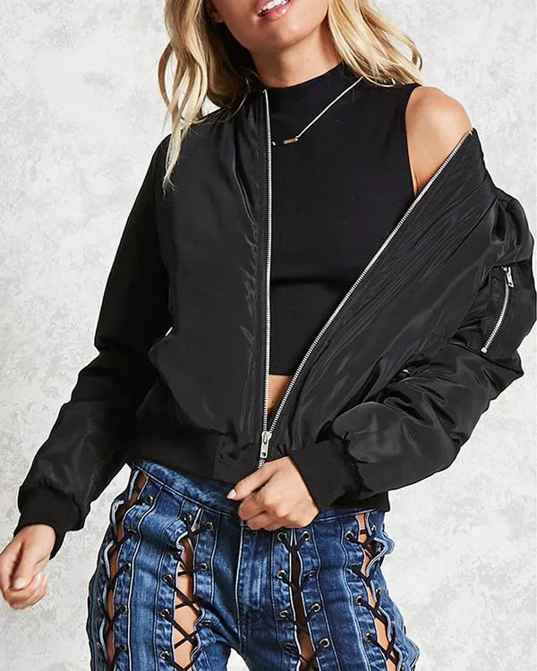 Klassisk Herrjacka Bomberjacka i Polyester med Fickor – Perfekt för Hösten, Normal Passform 6