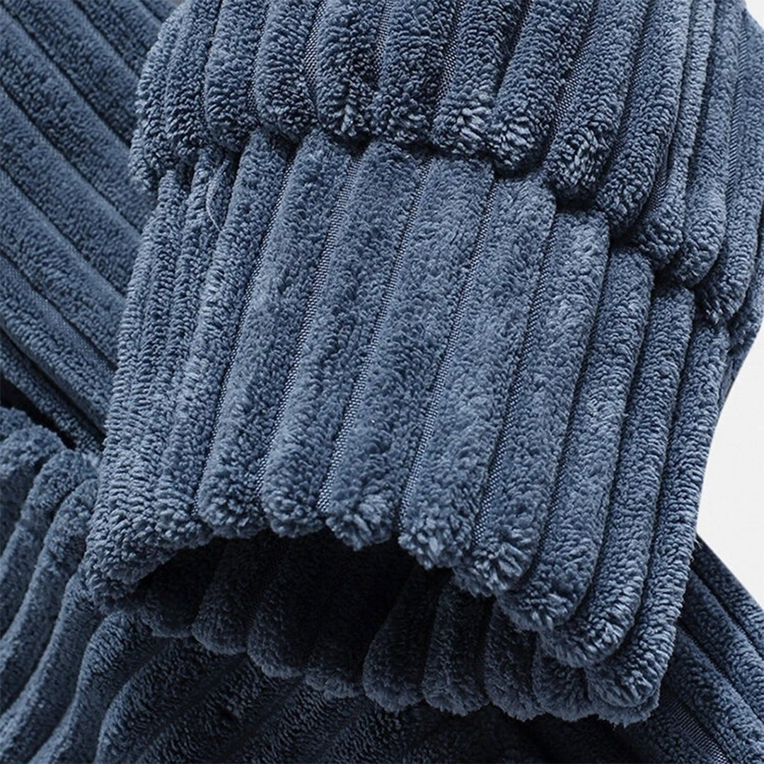 Hoodie Herr Modern Mjuk Polyester med Huva och Ribbade Detaljer 3