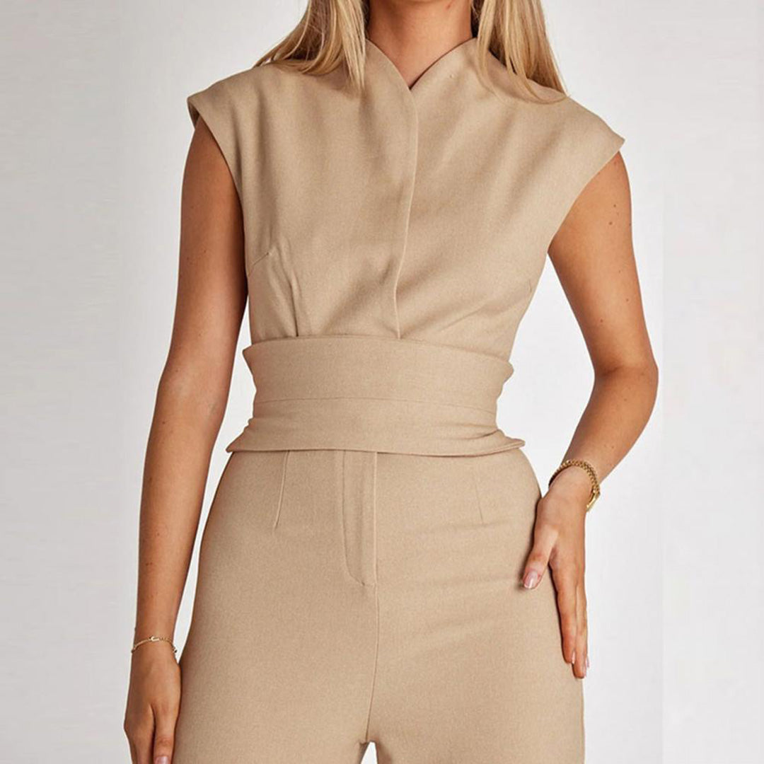Variant image for Kvinna Jumpsuit Elegant Design Polyester Med Djup V-Hals och Smala Byxben-11
