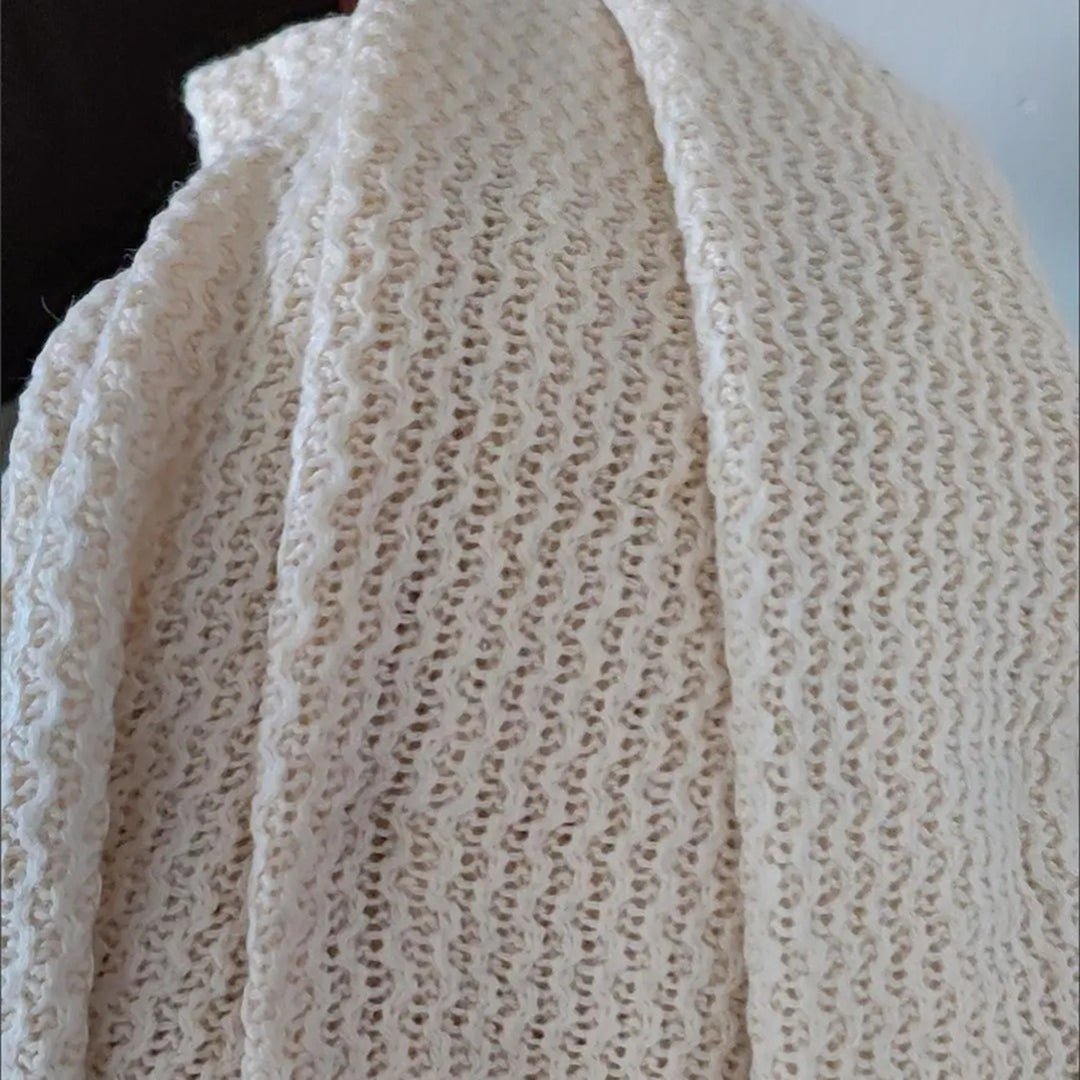 Kvinnors Överdimensionerad Stickad Kofta Trendig Mjuk Textil-3