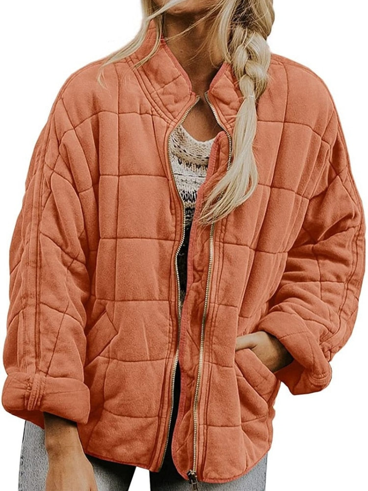 Variant image for Damjacka Quiltrad Midjelängd Polyester med Fickor-21