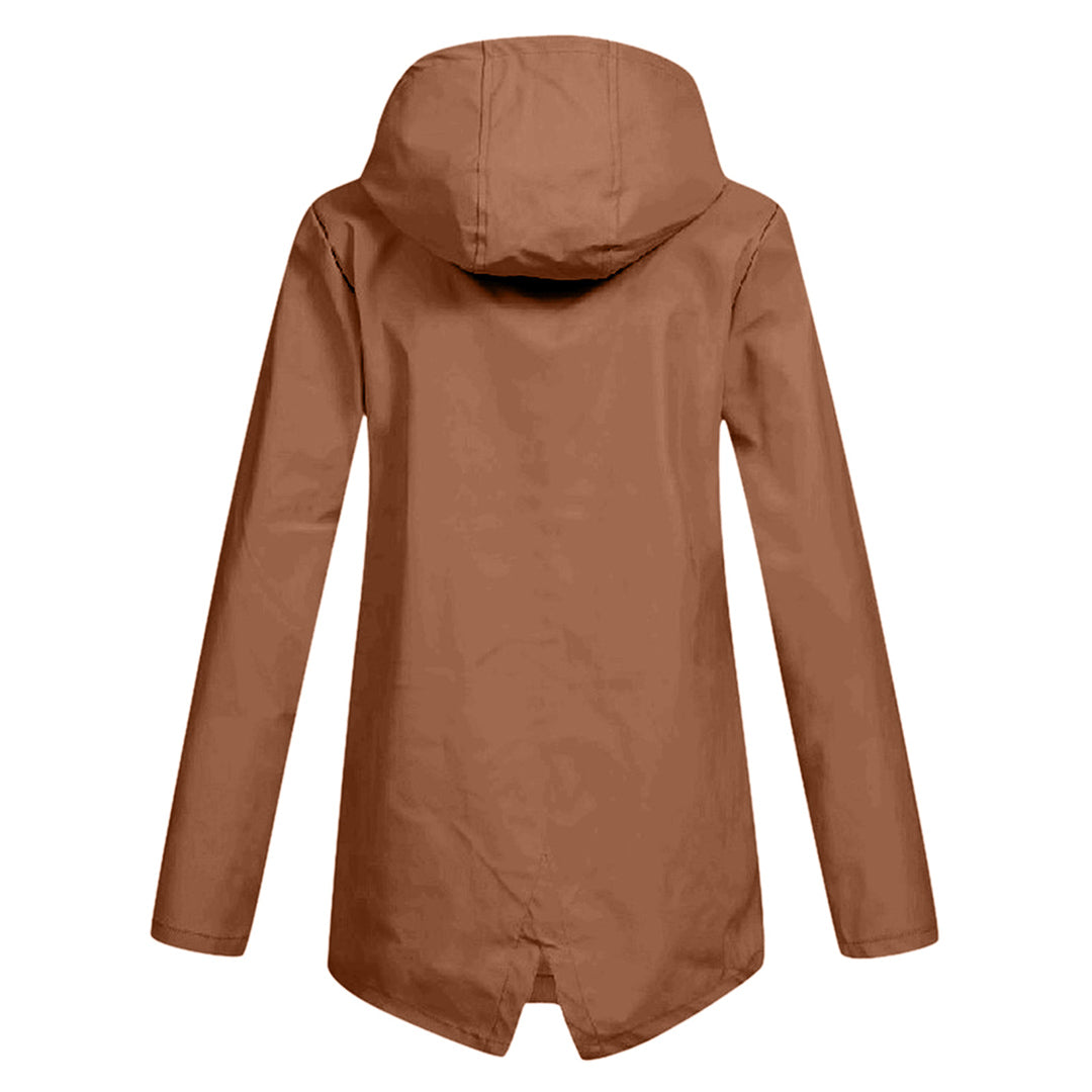 Damenjacke Wasserfest Modernes Design mit Kapuze und Taschen-6