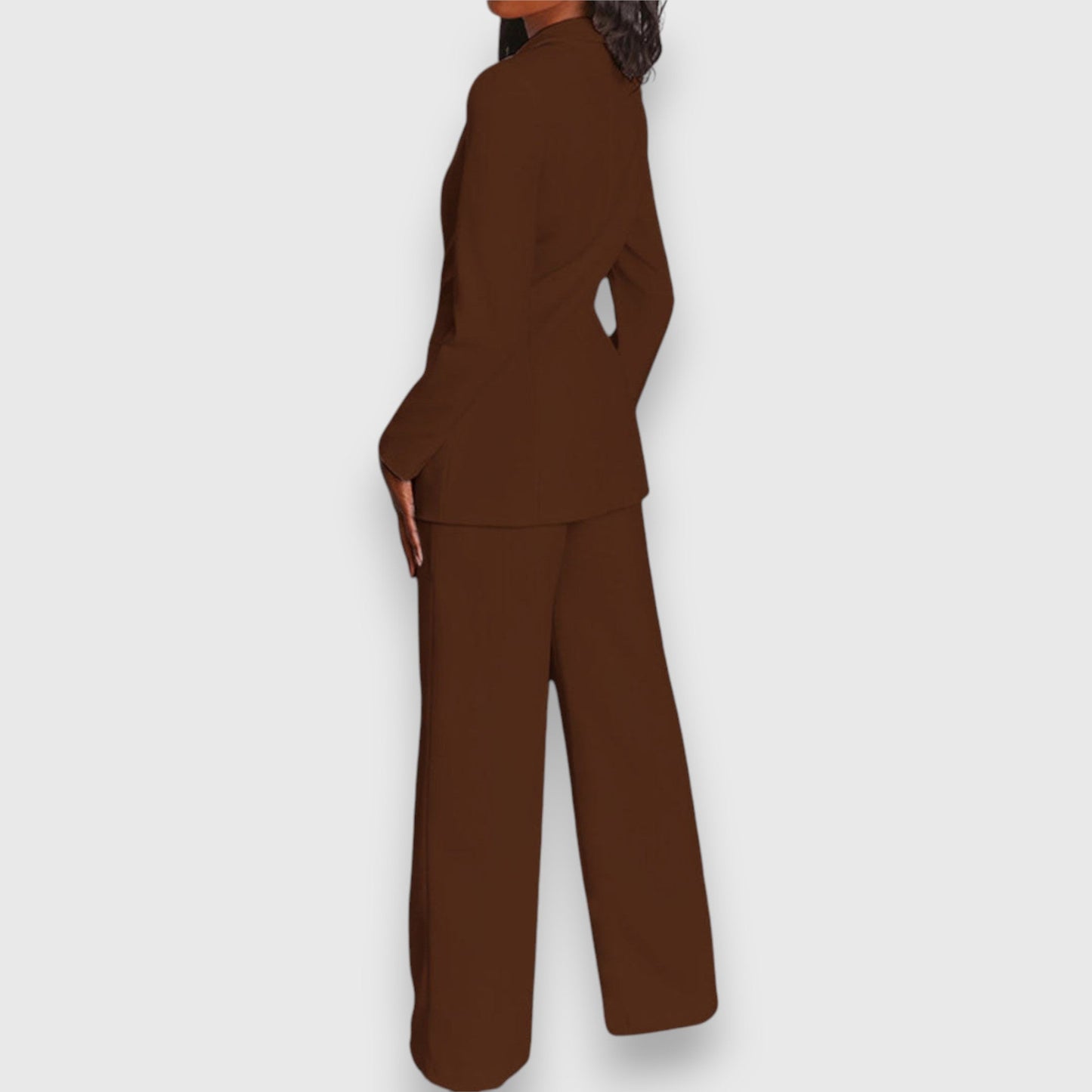 Dam Blazer och Byxor Elegant Polyester Elastan-5