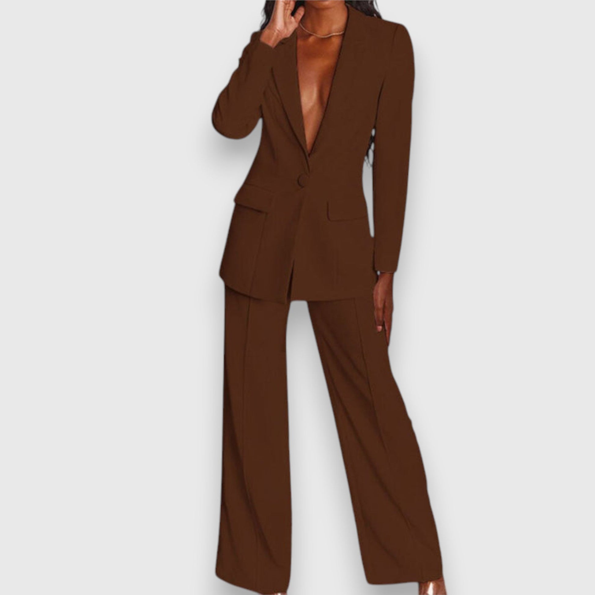 Variant image for Dam Blazer och Byxor Elegant Polyester Elastan-7