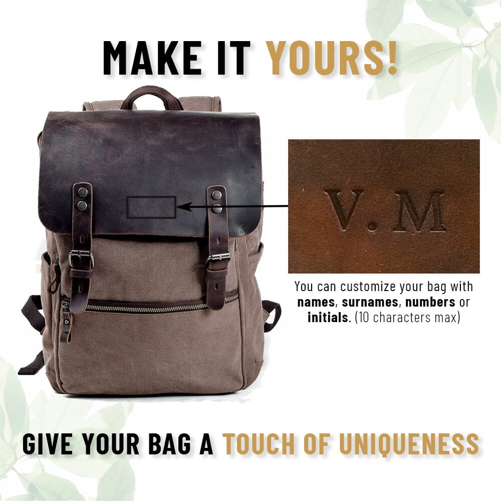 Variant image for Unisex Ryggsäck Vintage Wolff-Canvas med Justerbara Axelremmar-6