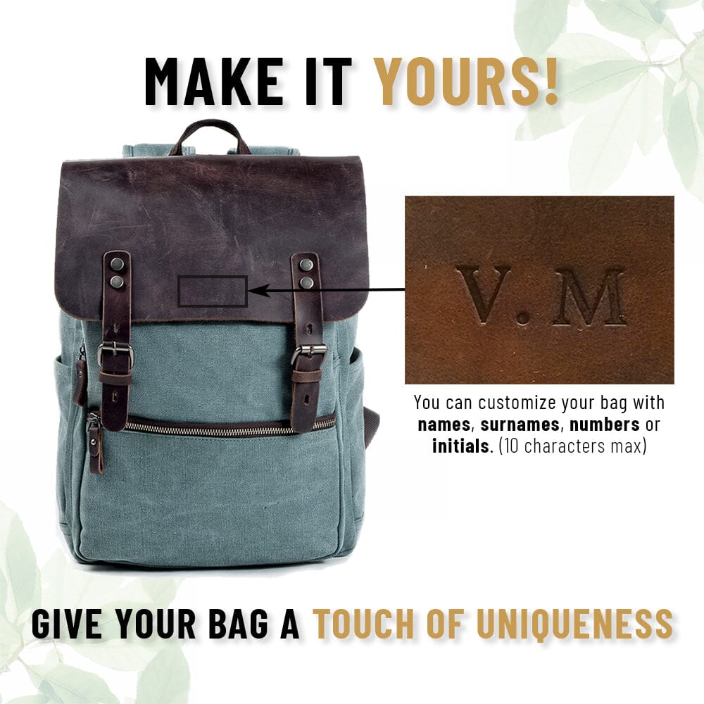 Variant image for Unisex Ryggsäck Vintage Wolff-Canvas med Justerbara Axelremmar-2