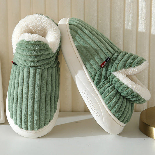 Dam Tofflor Fleece Mjuk och Bekväm med Halkfria Sulor-1