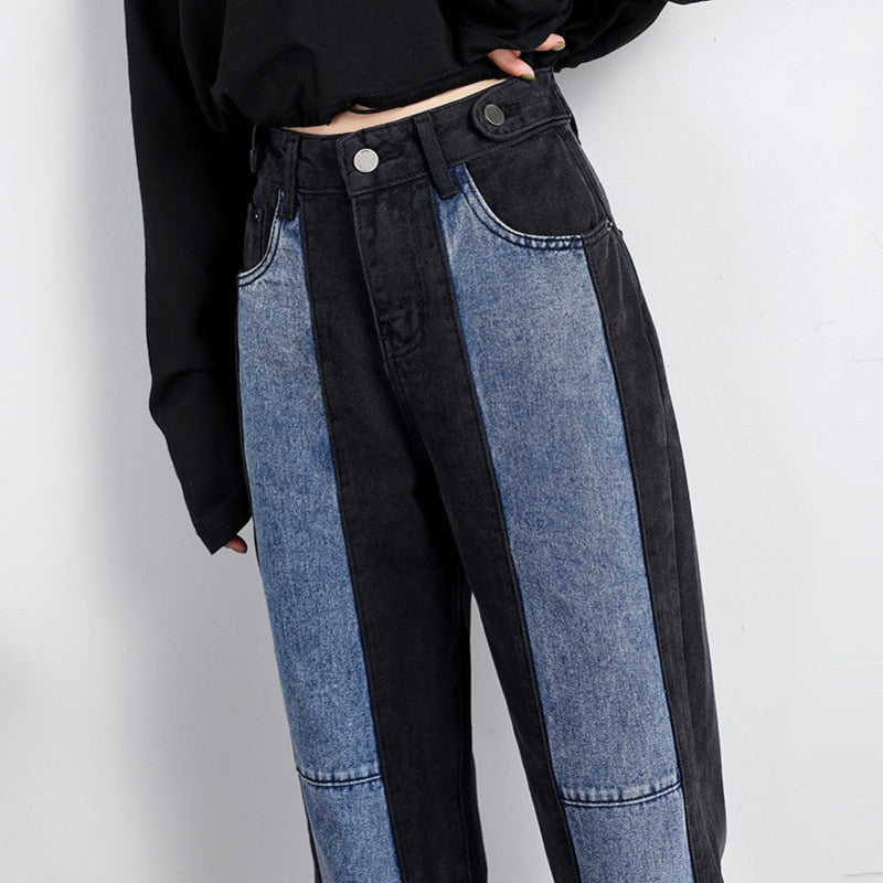Snygga Byxor Dam Högmidjade Boot Cut Bomull 3