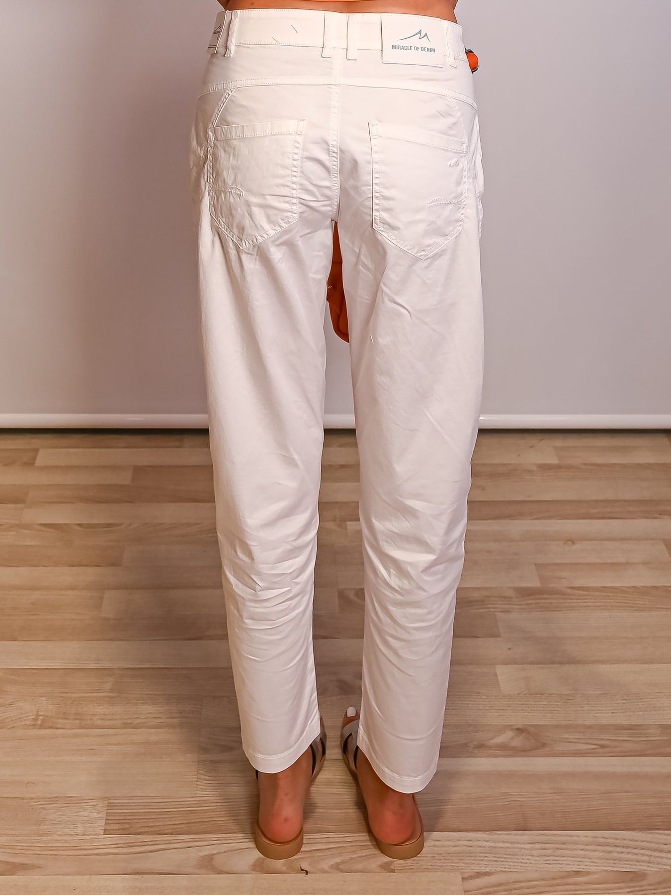 Dam Jeans Hög Midja Slitna Stretch Regular Fit-5