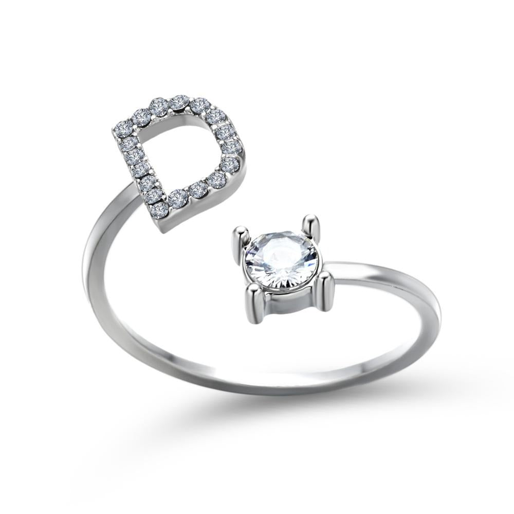 Variant image for Anpassningsbar Ring med Bokstäver i Metall för Män och Kvinnor-8