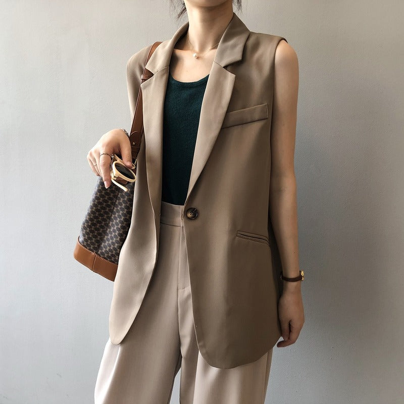 Dam Blazer Ärmellös Modern Polyester 0