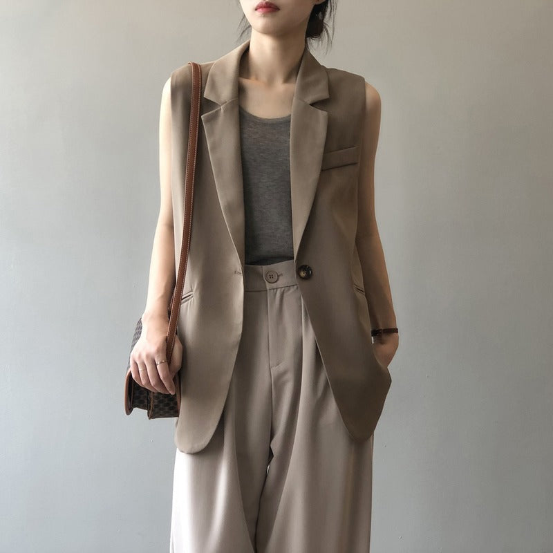 Dam Blazer Ärmellös Modern Polyester 2
