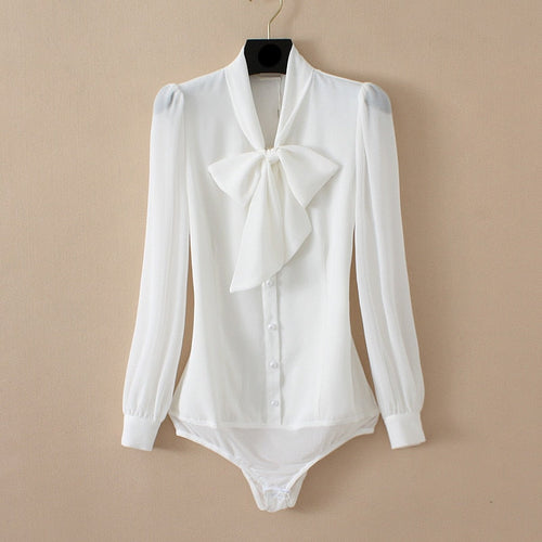 Dam Bodysuit Enkel Design Lång Ärmar Polyester 0