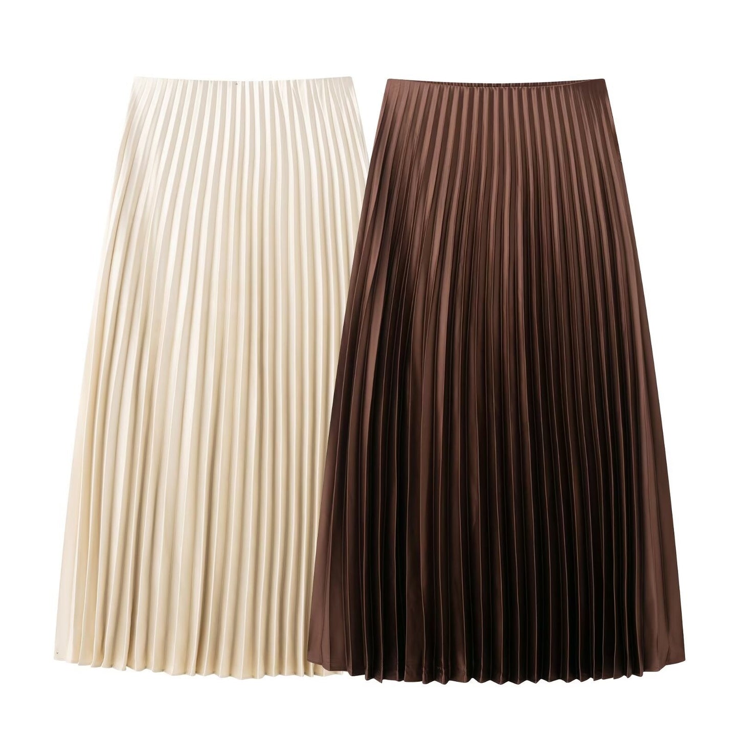 Dam Midi Kjol Vikande Polyester 1