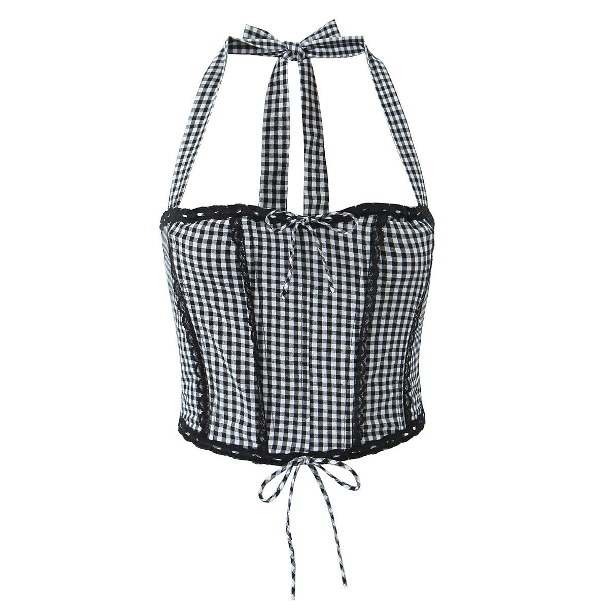 Dam Mini Kjol Set Ärmlös Polyester Monokrom Design 4