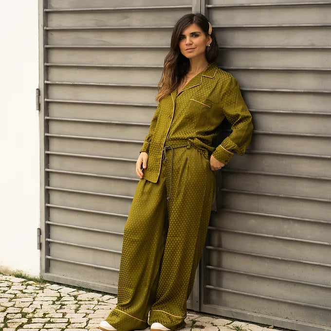 Dam Pyjamas Set Trendig Polyester Viskos 3