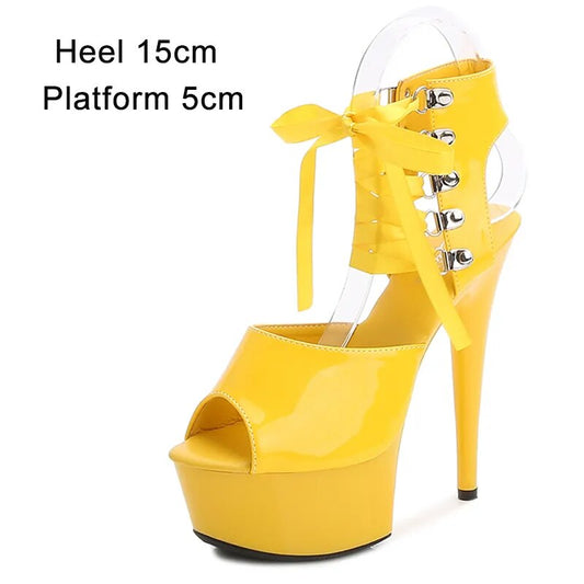 Dam Sandaler Gladiatorer Hög Klack PU-LÀder 0