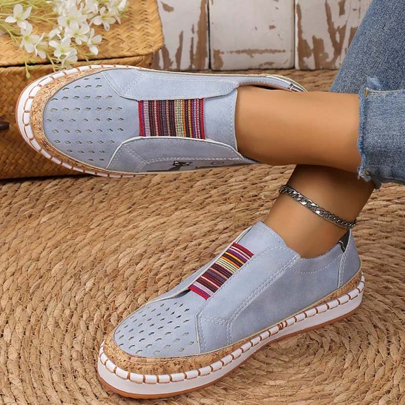 Dam Skor Slip-On Kattmönster PU Material 3