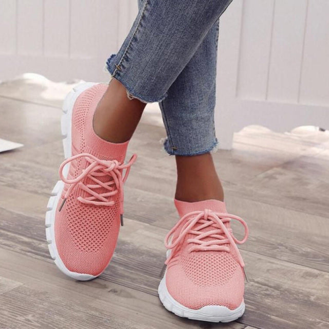 Dam Sneakers Trendig Design Ergonomisk Fotbädd Textil och Syntet 0