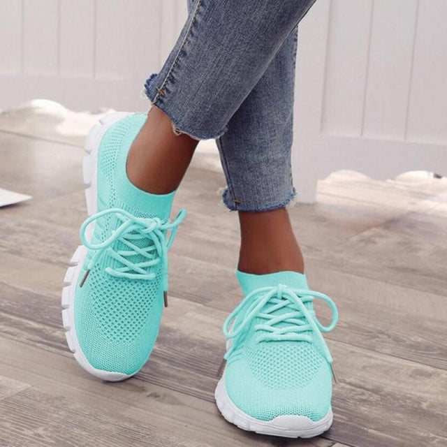 Dam Sneakers Trendig Design Ergonomisk Fotbädd Textil och Syntet 1