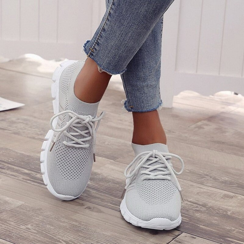 Dam Sneakers Trendig Design Ergonomisk Fotbädd Textil och Syntet 4