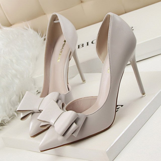 Dam Stiletto Skor Slingdekorationer PU Hög Klack 10