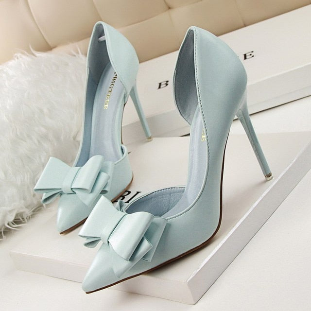 Dam Stiletto Skor Slingdekorationer PU Hög Klack 6