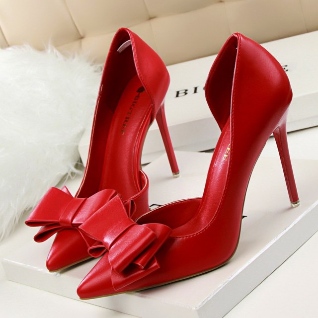 Dam Stiletto Skor Slingdekorationer PU Hög Klack 9