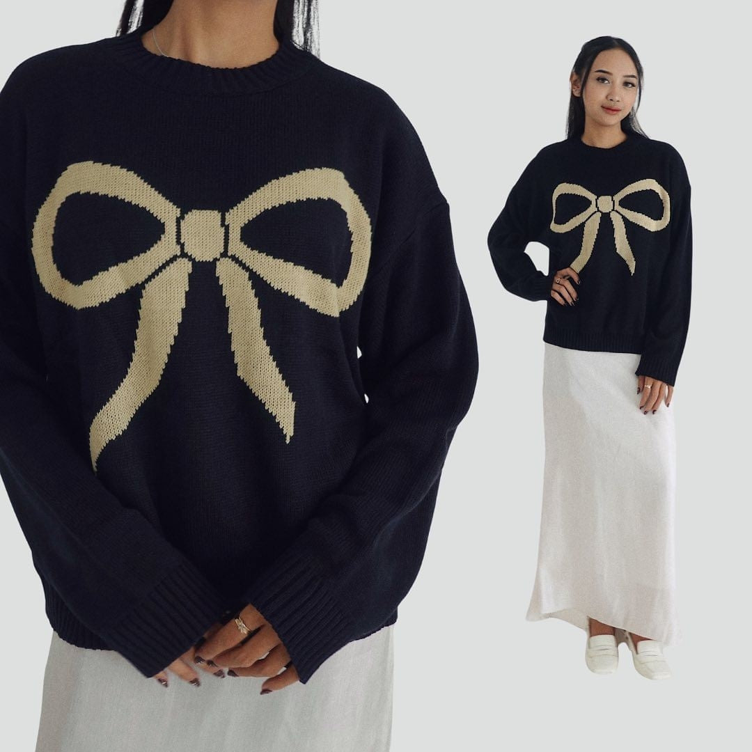 Dam Tröja Tvåfärgad Akryl med Sling Accent 5