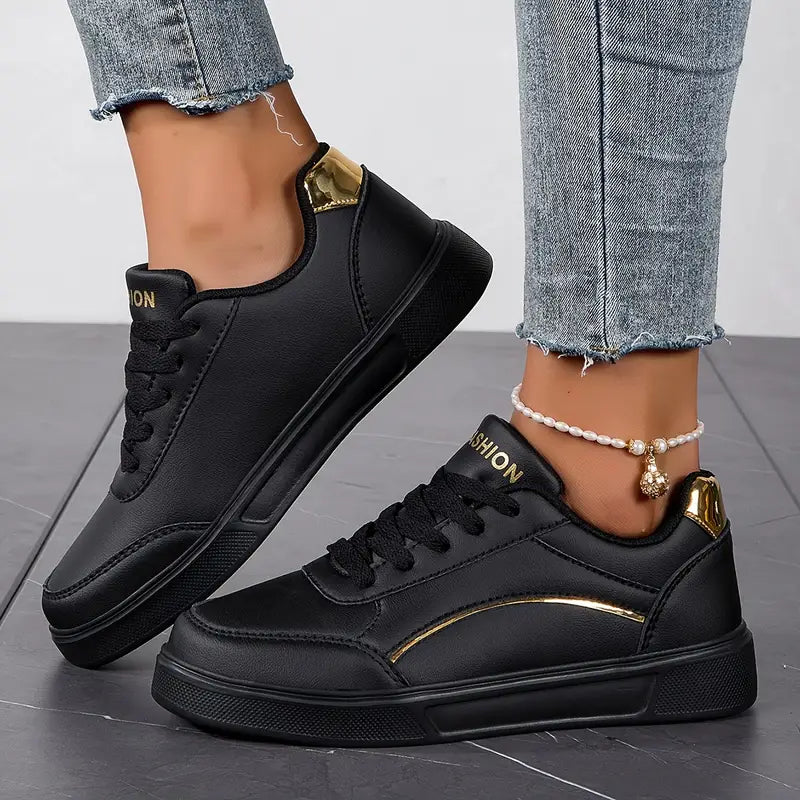 Variant image for Kvinnors Låga Sneakers Syntetiskt Läder Trendig och Bekväm-8