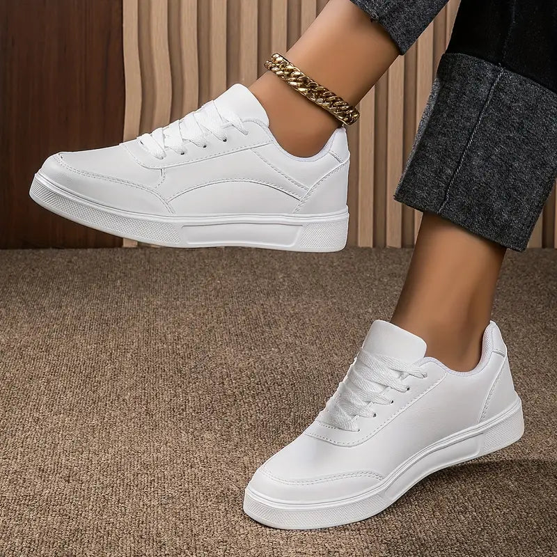 Variant image for Kvinnors Låga Sneakers Syntetiskt Läder Trendig och Bekväm-15