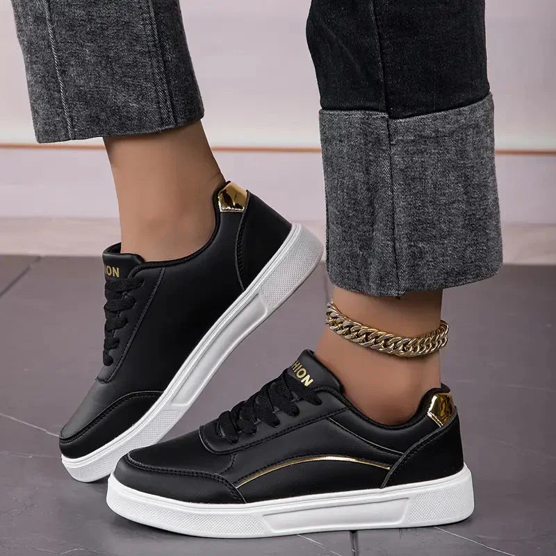 Variant image for Kvinnors Låga Sneakers Syntetiskt Läder Trendig och Bekväm-22