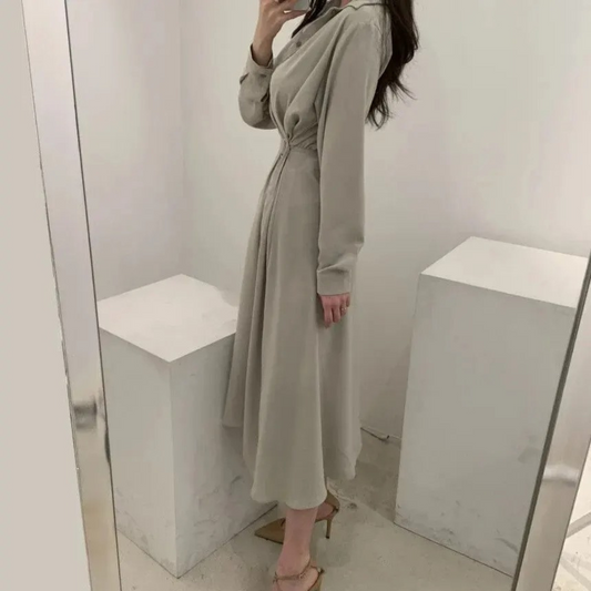 Damklänning Blus med Midjebälte Monokrom Polyester 0