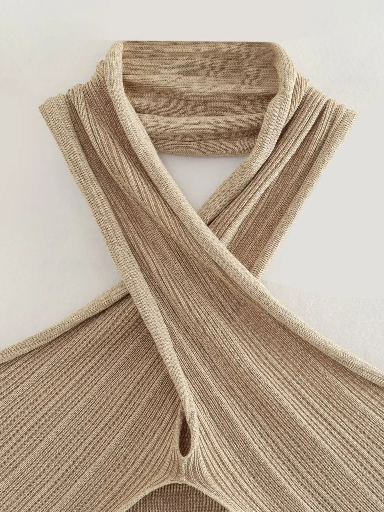 Damklänning Korsdesign Polyester Ärmlös 1