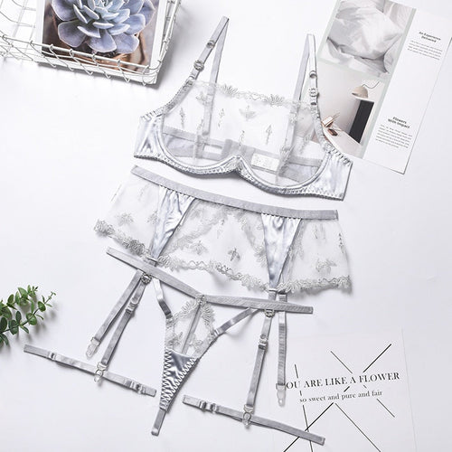 Damunderkläder Set Justerbar Blommönster Polyester 0