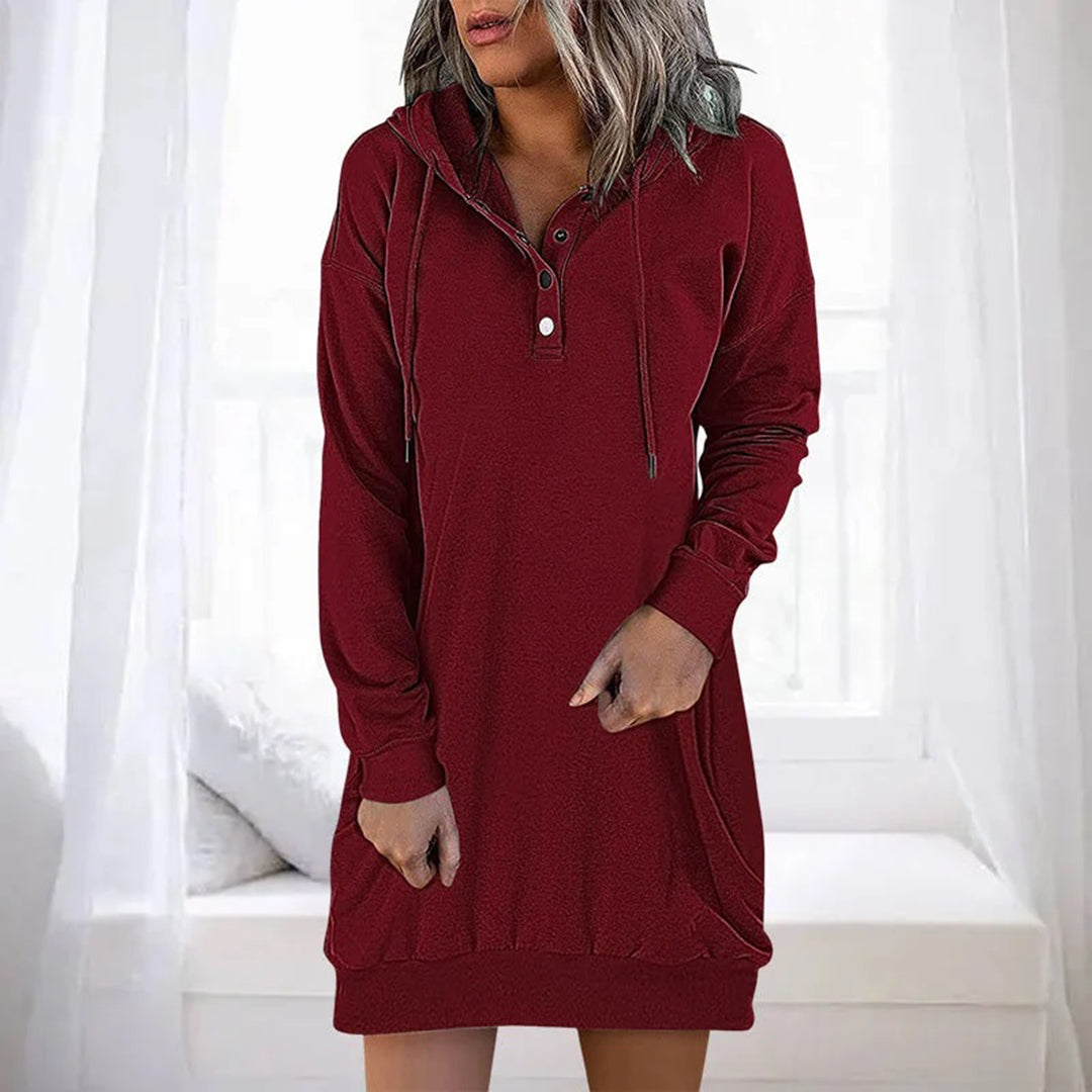 Dam Vinterklänning Elegant Polyester för Alla Tillfällen-4
