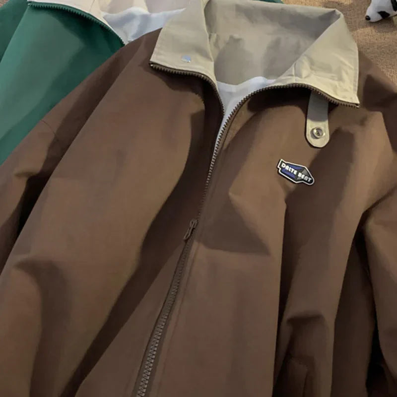 Damjacka Överdimensionerad Vintage Stil Polyester för Damer 6