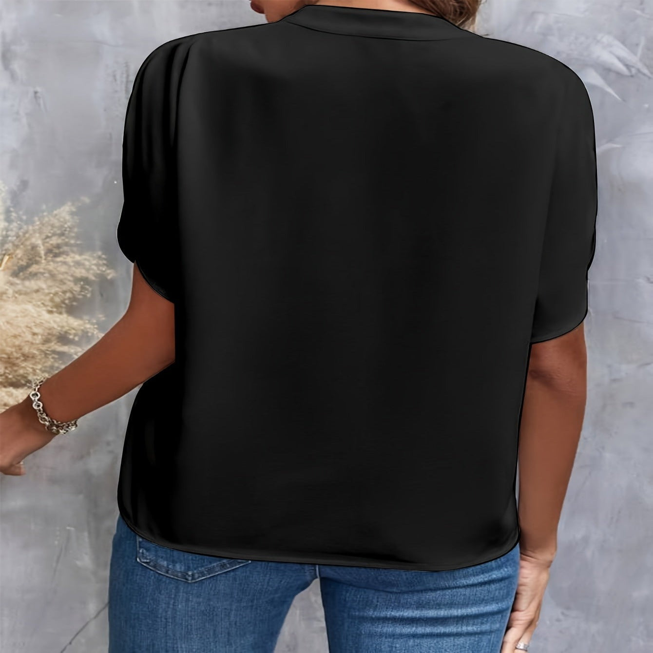 Kvinnors Blus Trendig Bomullsblandning Elegant Mångsidig-3