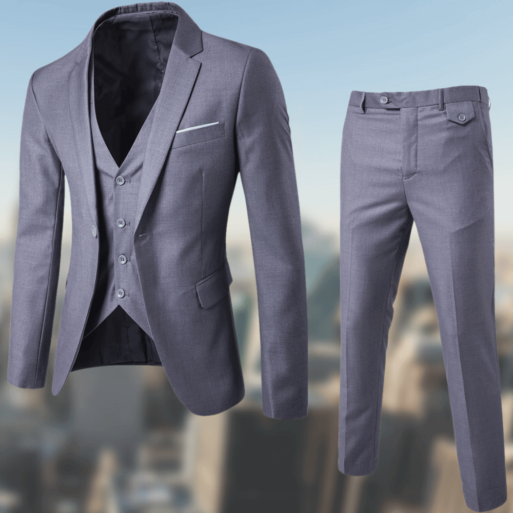 Variant image for Herrar Kostym Elegant Polyester Viskos-9