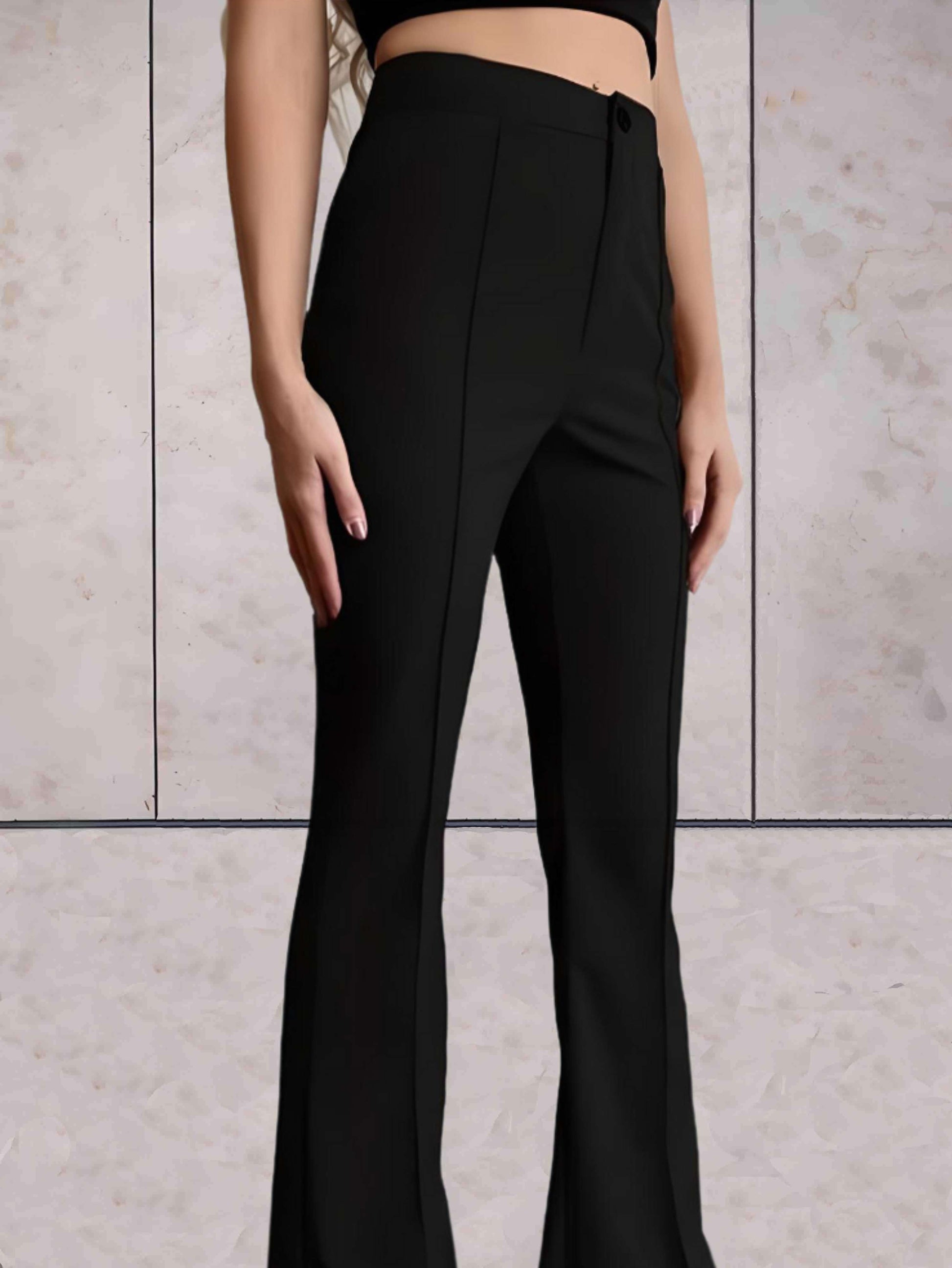 Kvinnors Sommarbyxor Hög Midja Ekologisk Bomull-2