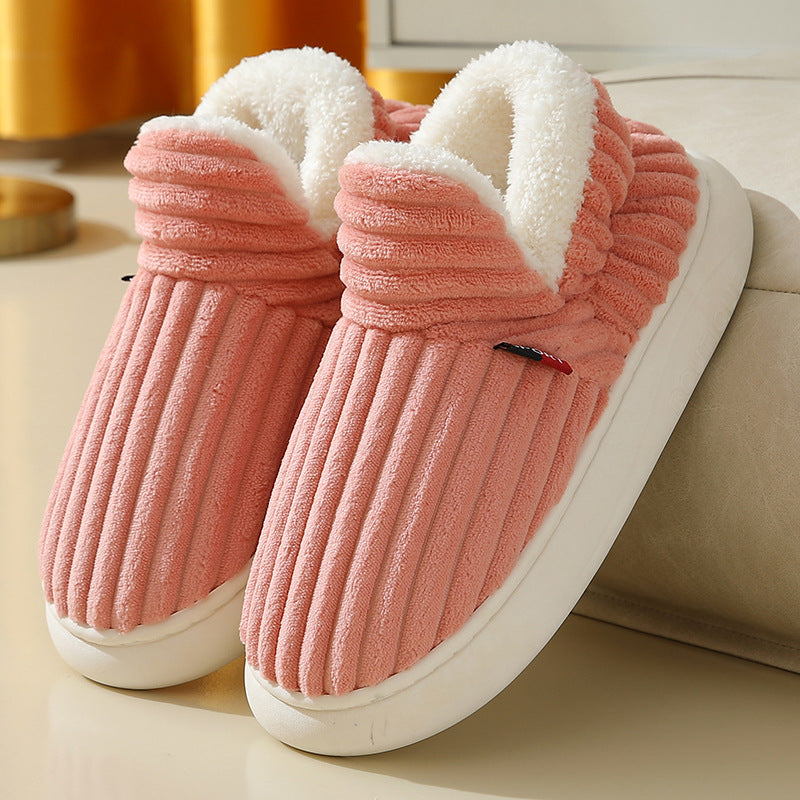 Dam Tofflor Fleece Mjuk och Bekväm med Halkfria Sulor-4