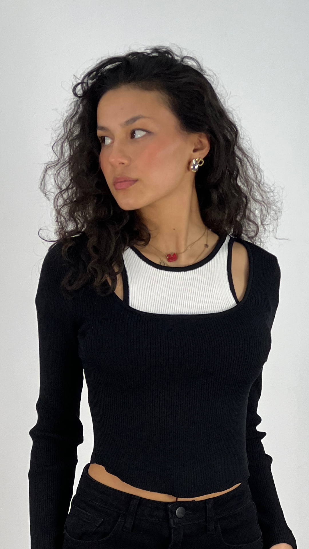 Dam Topp Festtoppar Trendig Viskosblandning-4